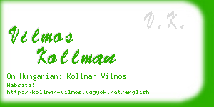 vilmos kollman business card